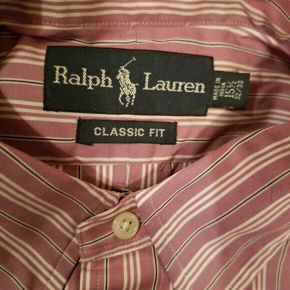 NWOT Ralph Lauren Purple Stripe Dress Shirt 151/2 - Picture 2 of 4